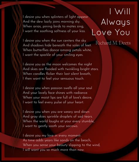 I Will Always Love You Poems Quotes