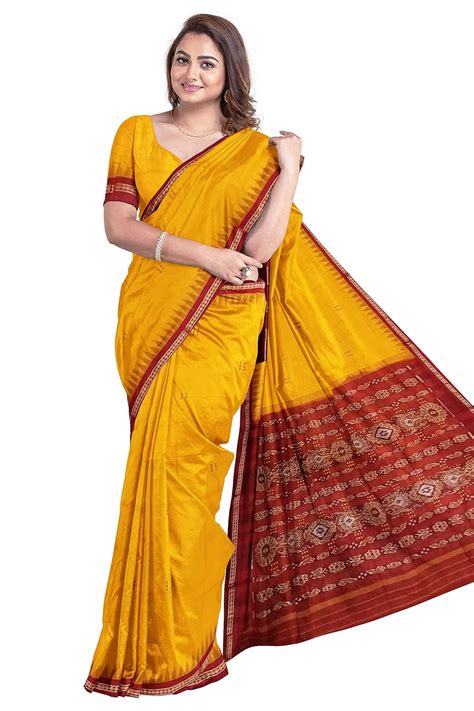 Buy COTTONSILK & KHANDUAPATA Women Sambalpuri Pure Bomkai Cotton Saree ...