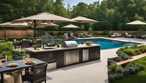 Outdoor Kitchen Pool Area 的图像结果