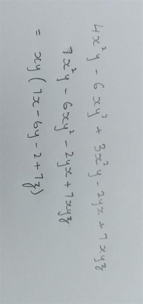 the number of like terms in[tex]4 {x}^{2} y - 6x {y}^{2} + 3 {x}^{2}y ...