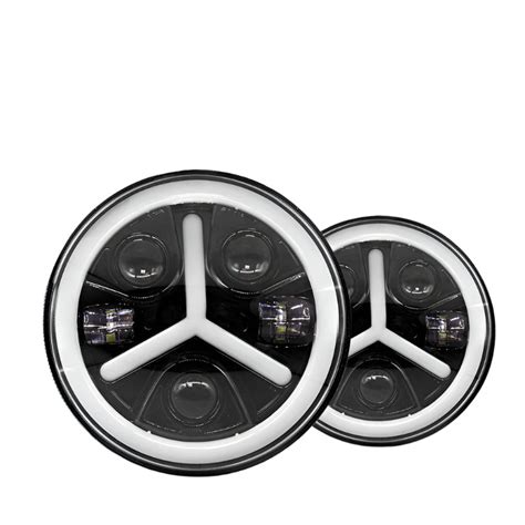 7inch Y Style LED Headlight 120W (H4 Plug) | High Beam | Low Beam | Wh ...