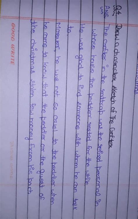 character sketch of crofter in ch - rattrap - Brainly.in