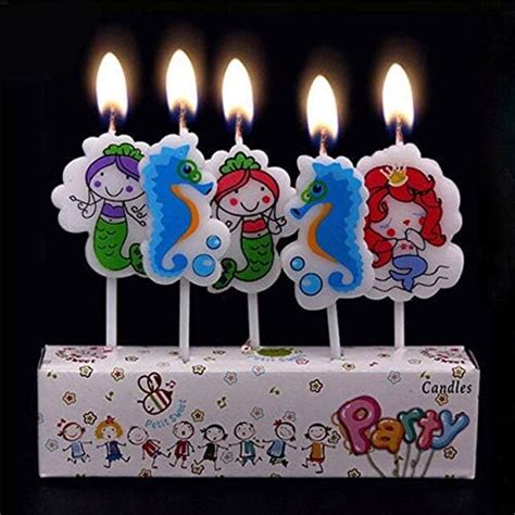 Partymane Unicorn Theme Candles Ideal for Birthdays 5 Candles Pack ...