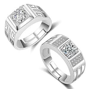 MEENAZ Ring for Men combo Mens couples gents Boys Boyfriend Friends ...