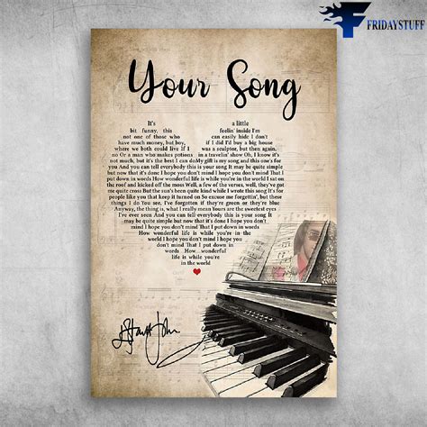 Elton John – Your Song Lyrics - FridayStuff