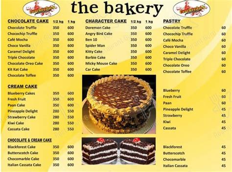 Menu at The bakery, Gurugram, 3