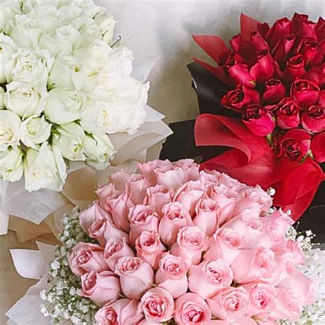 Combo 3 Bouquets Red White Pink Roses | Rose Gift | Buy Online India ...