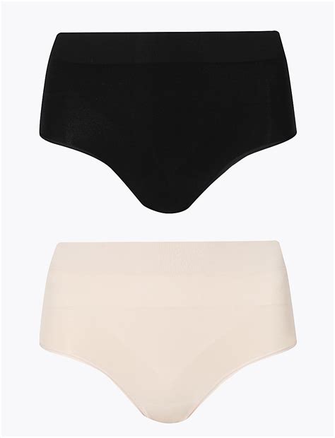 Buy 2pk Light Control Seamless High Leg Knickers at Marks & Spencer
