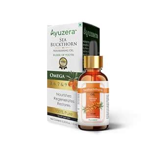 Winzera Sea Buckthorn Oil, Omega 3,6,7 & 9, Nourishing Oil (10ml, Pack ...