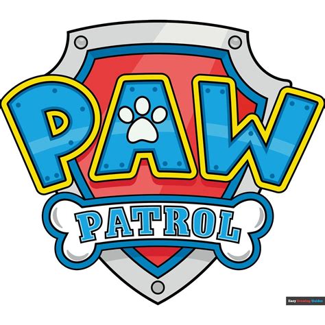 How to Draw the Paw Patrol Logo | Drawing tutorials for kids, Step by ...