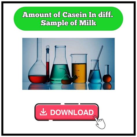 Amount of Casein in Different Samples of Milk Project PDF » Knowledge Cycle