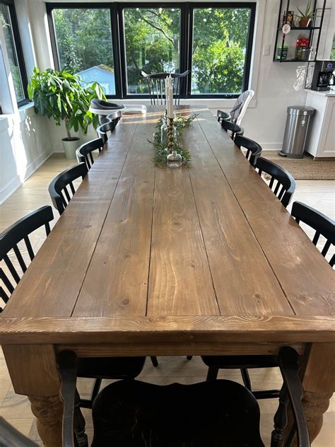 Modern Farmhouse Dining Table for 12 – Timeless & Spacious