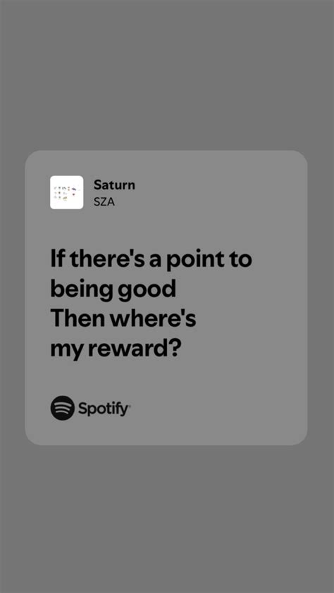 #sza#song#lyrics#fyp#saturn#relatable | Inspirational song lyrics ...