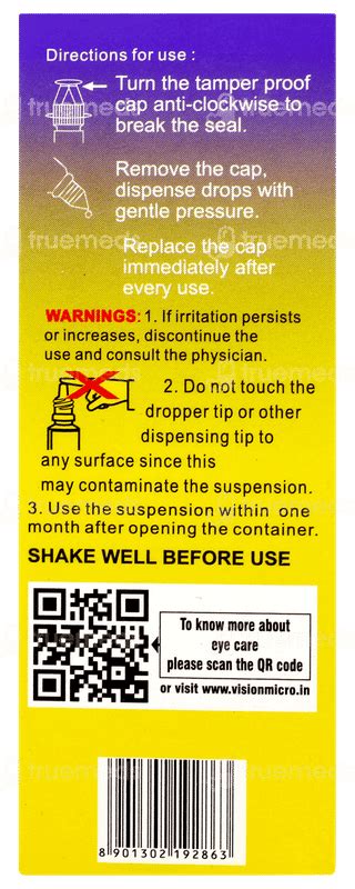 Micronac Pf 01 Eye Drop 5ml - Uses, Side Effects, Dosage, Price | Truemeds