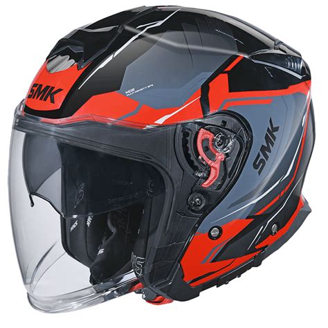 SMK GTJ Escape Black Red Grey Gloss (GL236) Helmet– Moto Central