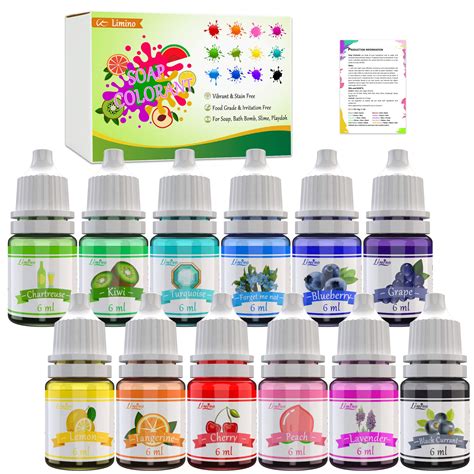 12 Color Bath Bomb Soap Dye - Skin Safe Bath Bomb Colorant Food Grade ...