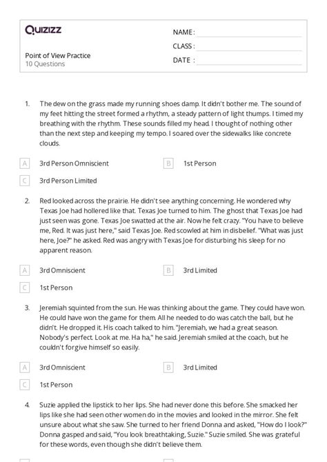 50+ Analyzing Point of View worksheets on Quizizz | Free & Printable