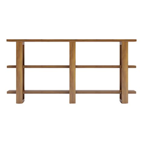 Trestle Teak Wood Book Shelf (Teak) – DZYN Furnitures