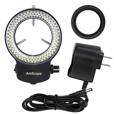 AmScope LED-144B-ZK Black 144 PCS Adjustable LED Ring Light for Stereo ...