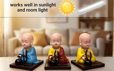 sculpmart Solar Buddha Moving Head & Hand for Car Dashboard | Home ...