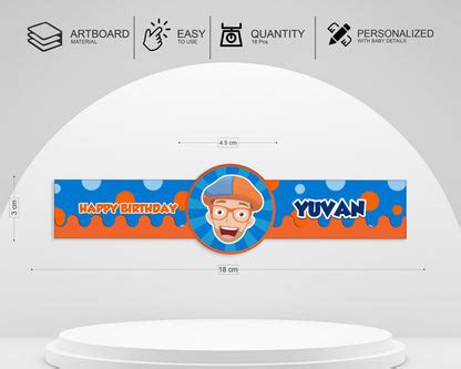 Blippi Theme Hand Band | Customized Party Supplies Online – Party ...