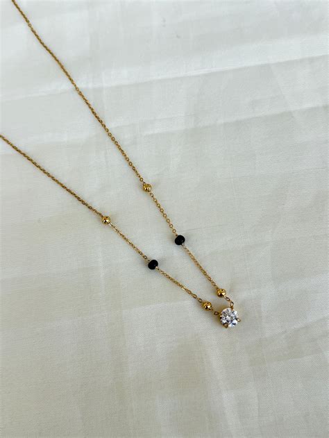 Bb009 anti-tarnish single line short simple blackbeads(color won't fad ...