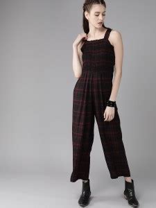 Roadster Checkered Women Jumpsuit - Buy Roadster Checkered Women ...