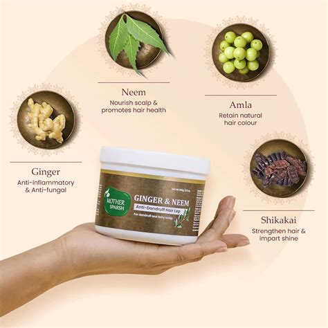 Buy MOTHER SPARSH GINGER & NEEM ANTI DANDRUFF HAIR LEP | HELPS CONTROL ...