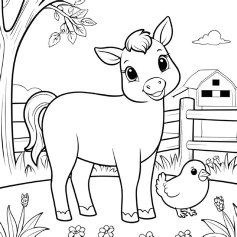Farm Animals Coloring Pages For Toddlers