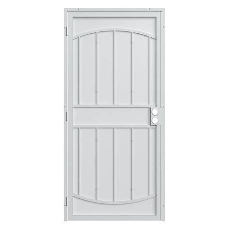 Gatehouse Gibraltar Max 32-in x 81-in White Steel Universal/Reversible ...