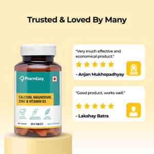 Buy PHARMEASY CALCIUM MAGNESIUM VITAMIN D3 & ZINC - BONES & DENTAL ...