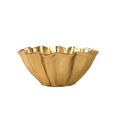 Everyday Decor Metal Wave Bowl