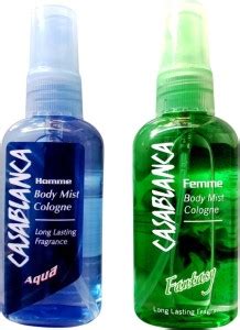 Buy casablanca Aqua For Men and Fantasy For Women Perfumed Body Mist ...