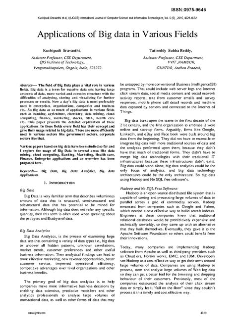 Big Data Analytics: Applications and Impacts across Industries - Studocu