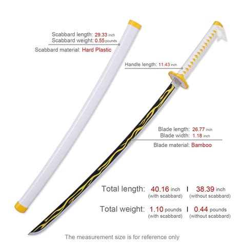 Buy Zisu Demon Slayer Sword, About 41 inches, Hashira Pillars ...