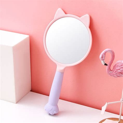 Buy Handheld Hand Mirror Cute Cat Kitten Design with Paw Handle ...