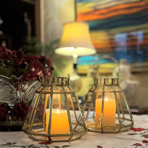 Gold Glass Lantern - INARA HOME DECOR