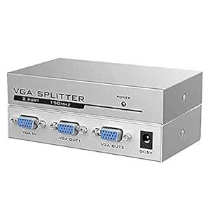 TERABYTE 2 Port VGA Splitter Sharing Switch Box 200MHz 1 Input 2 Output ...
