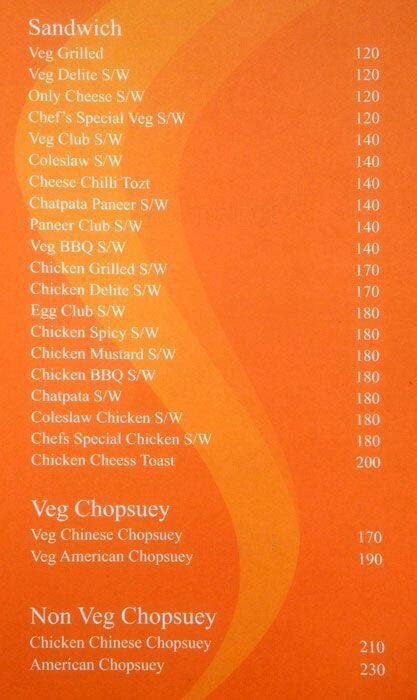 Menu at Crave, Hyderabad, 3-A