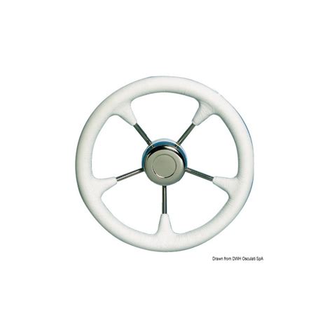 Volante poliuretano razze inox Ø mm 280 bianco 4512703