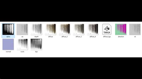 Hair Textures 4K (hair cards) - FlippedNormals