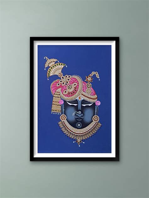 Pichwai Paintings Of Shreenathji In Pink Turban