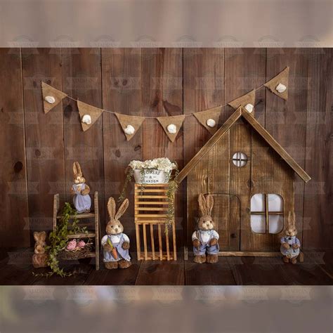 Bunnies Around The House - Baby Printed Backdrops – Madras Prop Store