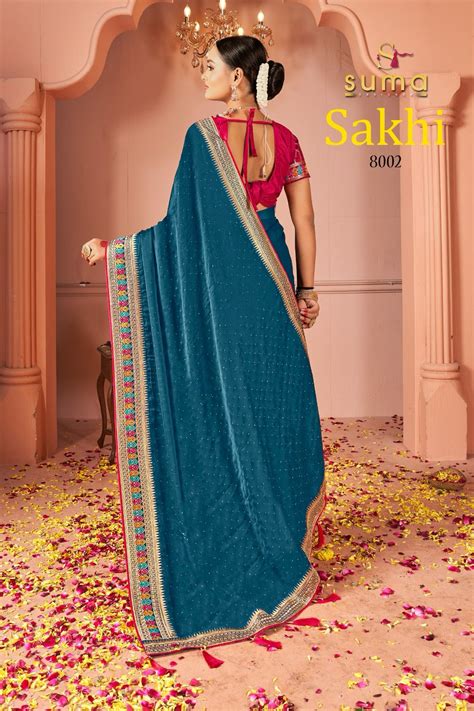 8002 Sakhi Suma Designer Rangoli Sarees – Heriska