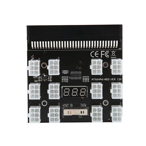 Buy Tebru 12 ATX 2x3Pins Power Supply Breakout Board Converter,Mining ...
