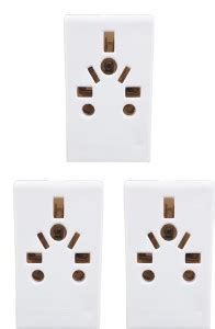 Mopslik Universal Multi Plug for Indian Sockets (Pack of 3) 5 A Three ...