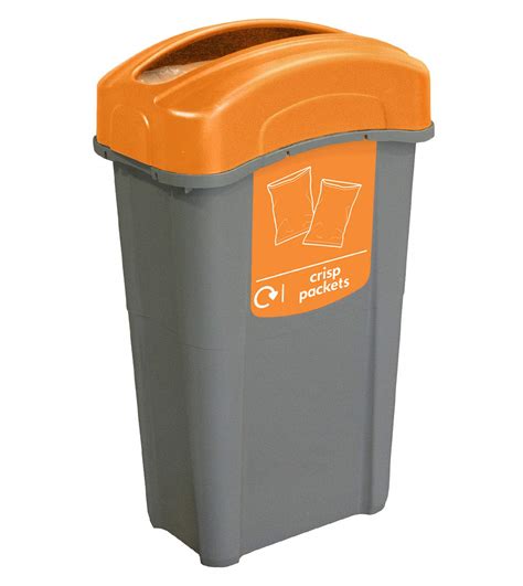 Buy GlasdonEco Nexus 85 Crisp Packet Recycling Bin (Grey, Orange ...
