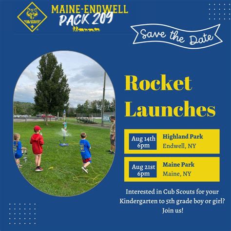 Endwell Cub Scout Pack 209 Rocket Launch Public Event, Highland Park ...
