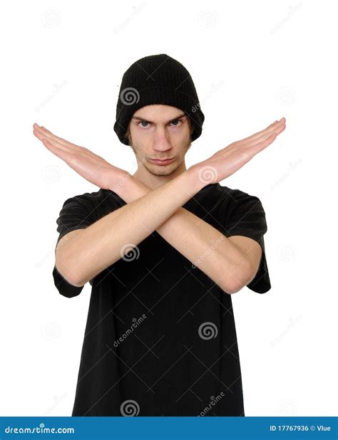 X Sign Language stock photo. Image of muscle, offensive - 17767936