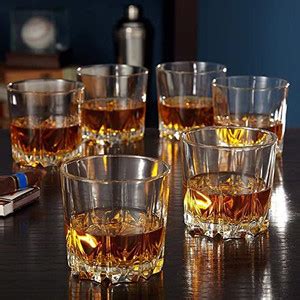 GTR (Pack of 6) Glass Set Whisky Glass (250 ml, Glass, Clear) Glass ...